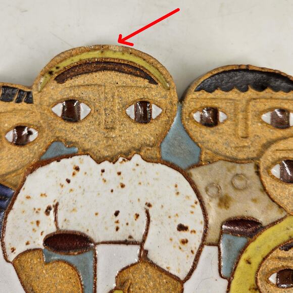 St. Andrew’s Abbey Ceramic Plaque The Last Supper Nwt Hand Made Pottery Monks - Picture 4 of 5